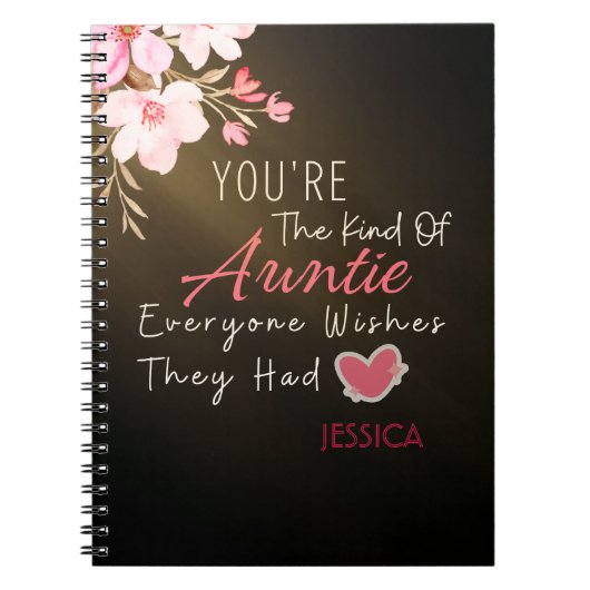 Elegantes Script & Heart Personalisiertes Notebook Notizblock (Vorderseite)