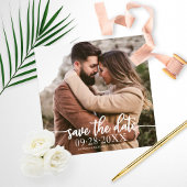 Elegantes Script Hochzeitbudget Save the Date Foto