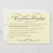 Elegantes Script Hochzeitsfeier Lesen (Vorderseite)