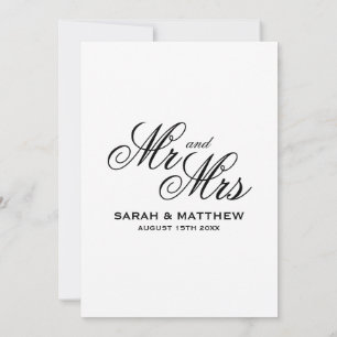 Elegantes Script Hochzeitslogo individuelle Einlad Einladung