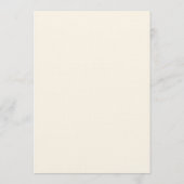 Elegantes Script-Hochzeitsprogramm - Black Off Whi Programm (Rückseite)