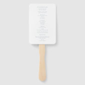 Elegantes Script-Hochzeitsprogramm Fächer (Rückseite)