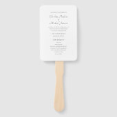 Elegantes Script-Hochzeitsprogramm Fächer (Vorderseite)
