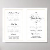 Elegantes Script-Hochzeitsprogramm im Freien Downl Poster (Vorne)