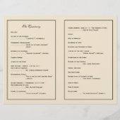 Elegantes Script-Hochzeitsprogramm - Schwarz & Aus (Rückseite)