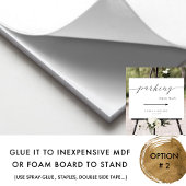 Elegantes Script Hochzeitszeichen Parking Sign Poster