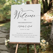 Elegantes Script-Hochzeitungs-Begrüßungszeichen mi Poster