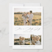 Elegantes Script Holly Jolly Weihnachten Rustikale (Vorderseite)