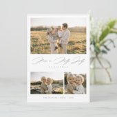 Elegantes Script Holly Jolly Weihnachten Rustikale (Stehend Vorderseite)