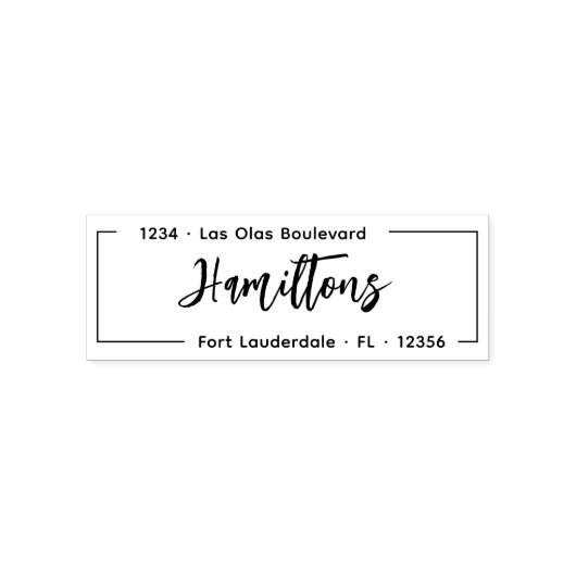 Elegantes Script Housewarming Rücksendeadresse Sel Permastempel (Design)