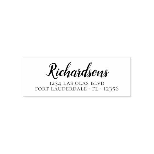 Elegantes Script Housewarming Rücksendeadresse Sel Permastempel (Design)