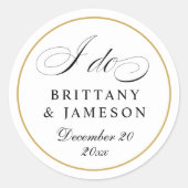 Elegantes Script I Do Wedding Sticker (Vorderseite)