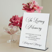 Elegantes Script 'In Love Memory' Memorial-Zeichen Sockelschild