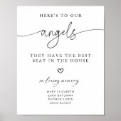 Elegantes Script in Love Memory Wedding Sign Poster (Vorne)