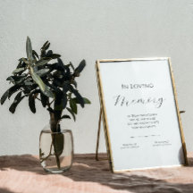 Elegantes Script in Love Memory Wedding Sign