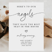 Elegantes Script in Love Memory Wedding Sign Poster