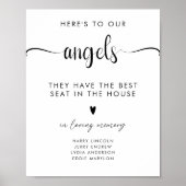 Elegantes Script in Love Memory Wedding Sign Poster (Vorne)