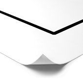 elegantes Script in Schwarz-Weiß-Gästebuch Poster (Ecke)