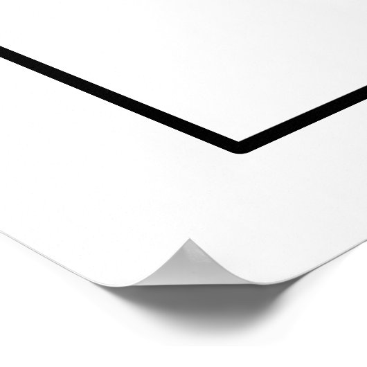 elegantes Script in Schwarz-Weiß-Gästebuch Poster (Ecke)