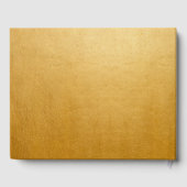 Elegantes Script Initial Wedding Monogram Gold Gästebuch (Rückseite)