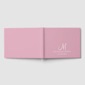 Elegantes Script Initial Wedding Monogram Pink Gästebuch (Voll)