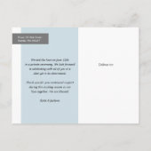 Elegantes Script Just Married Elopement Foto Annou Ankündigungspostkarte (Rückseite)