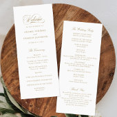 Elegantes Script-Kalligrafie-Hochzeitsprogramm Programm