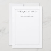 Elegantes Script-Klassenzertifikat Einladung (Rückseite)