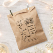 Elegantes Script LASSE LIEBE GROW Gastgeschenk Hoc Geschenktütchen (Ausgeschnitten)