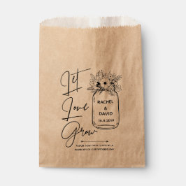 Elegantes Script LASSE LIEBE GROW Gastgeschenk Hoc Geschenktütchen
