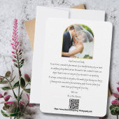 Elegantes Script Liebe Heart Wedding Foto Dankeskarte