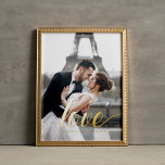 Elegantes Script "Liebe" Overlay-Foto Foliendrucke<br><div class="desc">Elegantes Script "Liebe" Overlay Foto Design.</div>