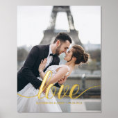 Elegantes Script "Liebe" Overlay-Foto Foliendrucke (Vorderseite)