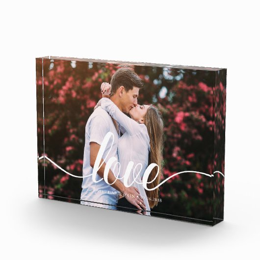 Elegantes Script "Liebe" Overlay-Foto Fotoblock (Rechts)