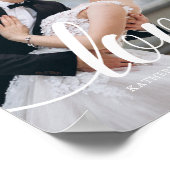 Elegantes Script "Liebe" Overlay-Foto Poster (Ecke)