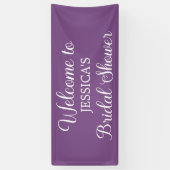 Elegantes Script-Lila Brautparty Banner (Vertikal)