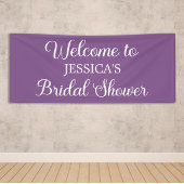 Elegantes Script-Lila Brautparty Banner