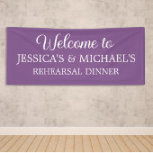Elegantes Script Lila Probe Dinner Banner