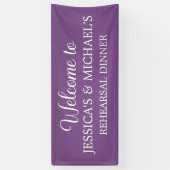 Elegantes Script Lila Probe Dinner Banner (Vertikal)