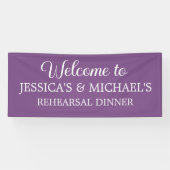 Elegantes Script Lila Probe Dinner Banner (Horizontal)