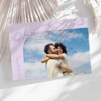 Elegantes Script lila Rahmenfoto