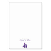 Elegantes Script Lila und Gold Wedding Tischnummer (Rückseite)