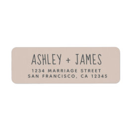 Elegantes Script Lila Wedding Rücksendeadresse