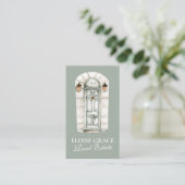 Elegantes Script-Logo und QR-Code Real-Anwesen Visitenkarte (Stehend Vorderseite)