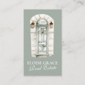 Elegantes Script-Logo und QR-Code Real-Anwesen Visitenkarte (Vorderseite)