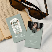 Elegantes Script-Logo und QR-Code Real-Anwesen Visitenkarte