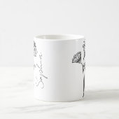 Elegantes Script Marigold Oktober Geburtsname Blum Kaffeetasse (Mittel)