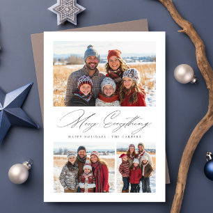 Elegantes Script Merry Alles 3 Foto Weihnachten