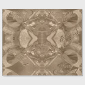 Elegantes Script Merry Christmas Copper Brown Geschenkpapier (Flach)