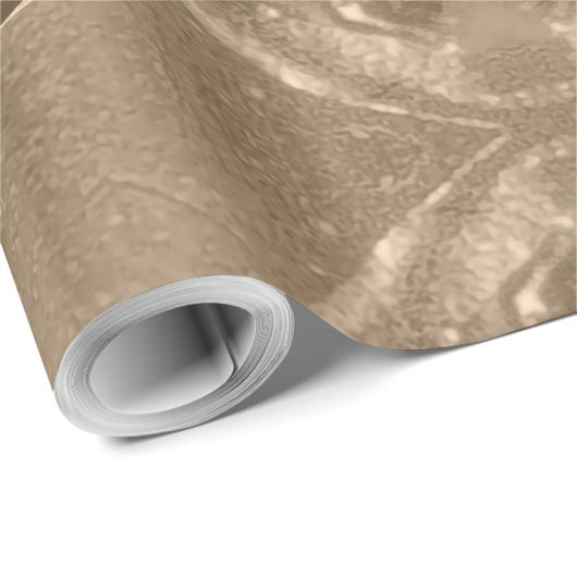 Elegantes Script Merry Christmas Copper Brown Geschenkpapier (Rolleneckpunkt)